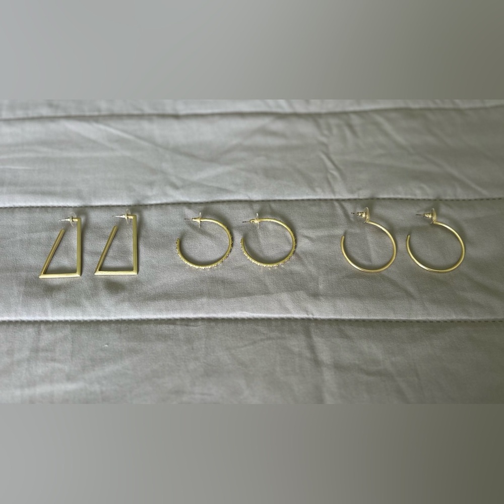 Bundle of 3 Kendra Scott Gold Hoop Earrings – Easton, Veronica, Pepper